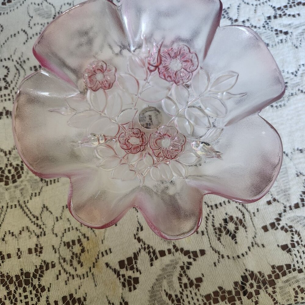Mikasa Crystal Footed Candy Dish